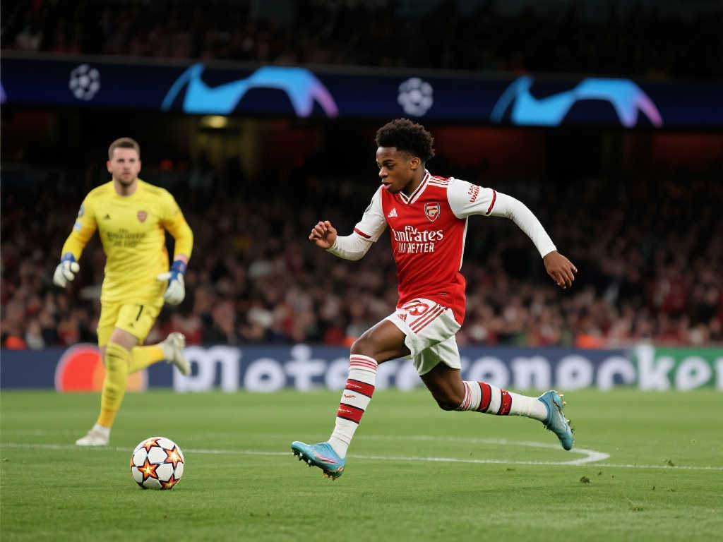 萨卡欧冠单赛季6球创阿森纳队史纪录